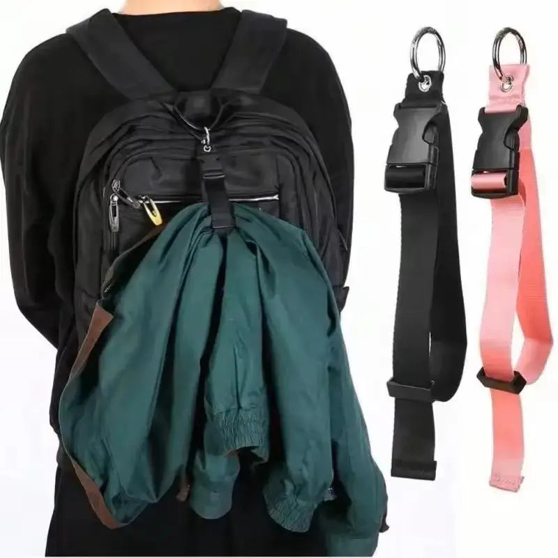 1/2Pcs Travel Luggage Fixed Strap Backpack External Strap Portable Strap With Release Buckle Luggage Strap Belt Jacket Holder▪