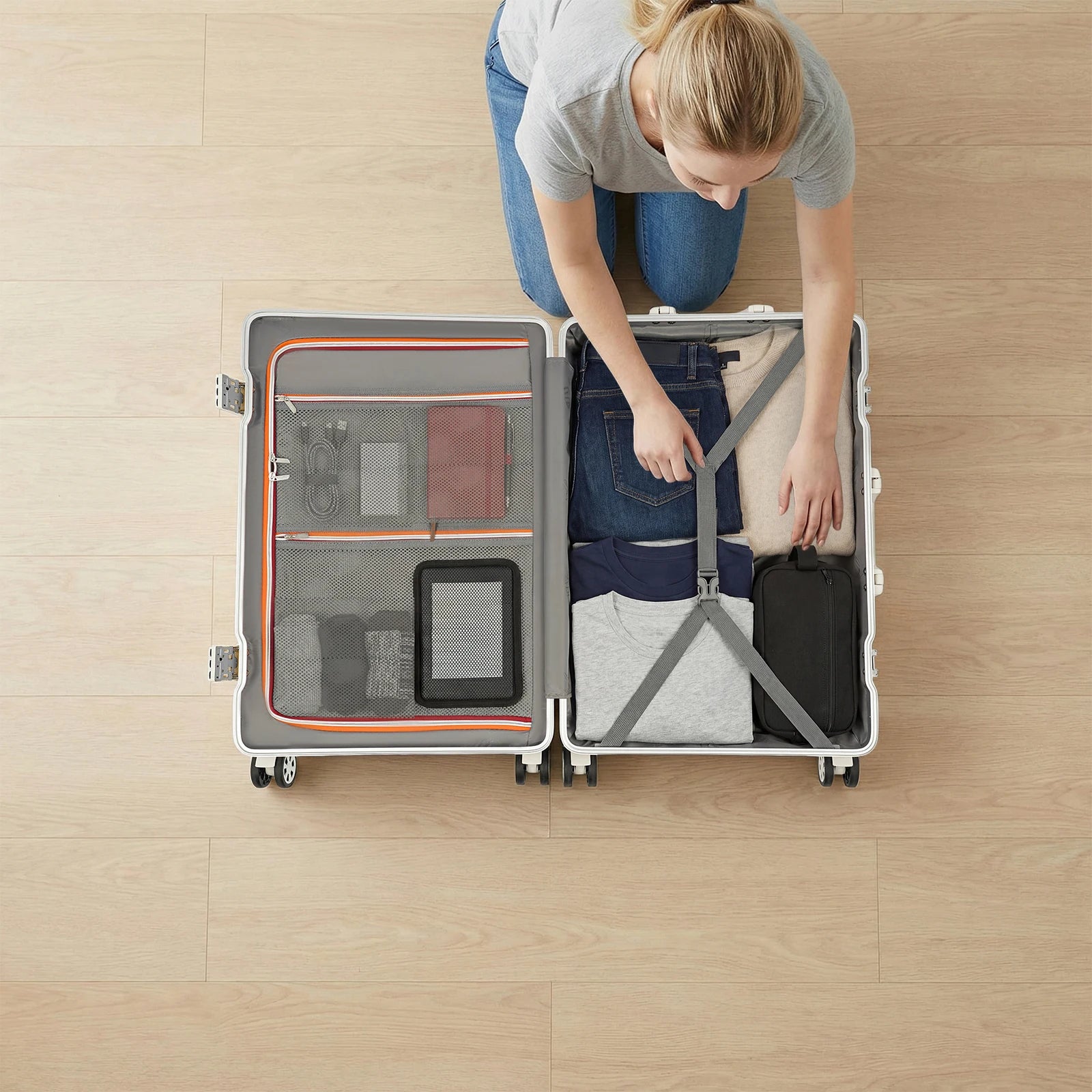 24-Inch Carry On Luggage Suitcases, Small Carry On Suitcase,Reinforced Small Carry-On Suitcase With Combination Lock