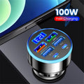 6 Ports Car Charger Fast Charging QC3.0 6 In 1 4USB 2PD Car Phone Charger For IPhone Adapter