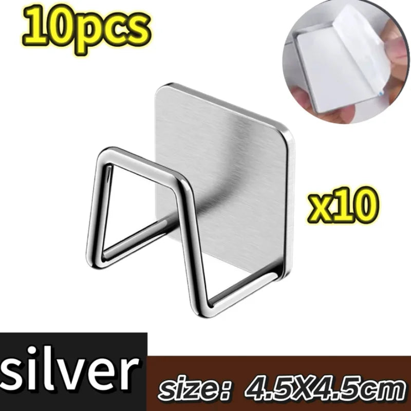 Kitchen Sponges Holder Self Adhesive Sink Sponges Drain Drying Rack Stainless Steel Storage Holder Kitchen Accessories