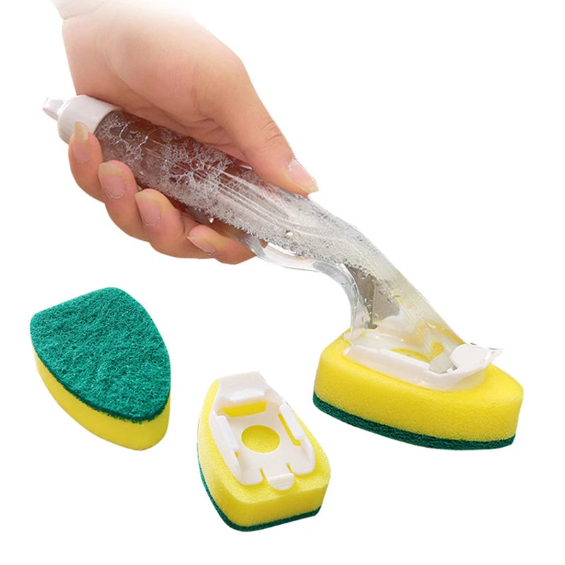 Dish Sponge Dish Wand Sponge Refillable Replacement Heads Kitchen Sink Cleaning Brush Dish Scrubber Scouring Scrubber Pads