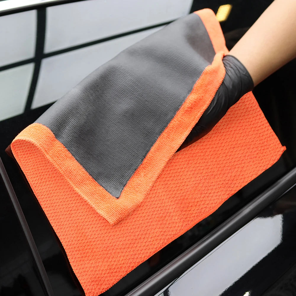 SPTA 1Pc Orange Clay Bar Towel Auto Detailing Cloth Microfiber Car Wash Mitt Clay 30cm*30cm