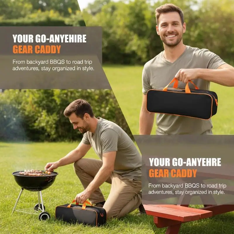 Portable Car Tool Storage Bag Car Vacuum Cleaner Storage Box Wear-Resistant Zipper Storage Box Garage Waterproof Tool Kit
