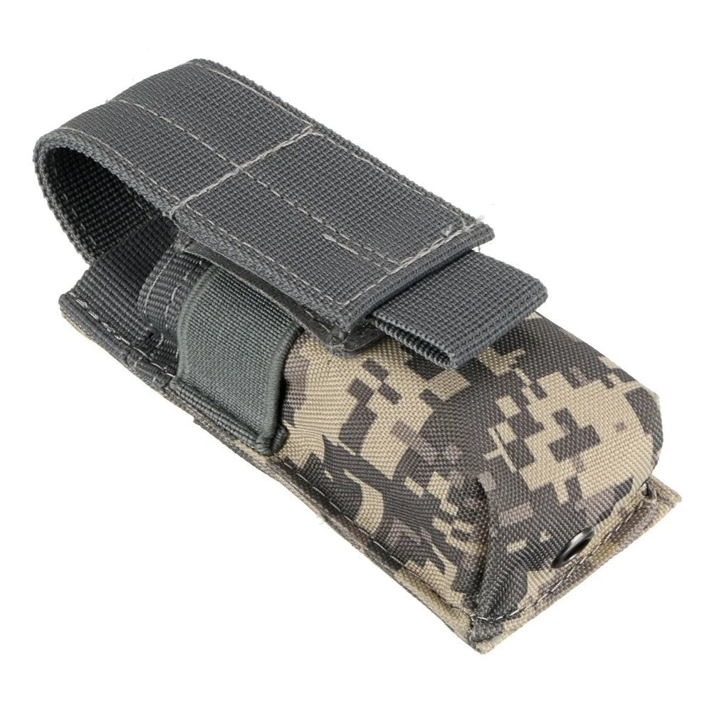 Tactical Magazine Pouch Pocket Camouflage Storage Bag With Belt Hook Outdoor Leisure Flashlight Pouch Flashlight Holder Set