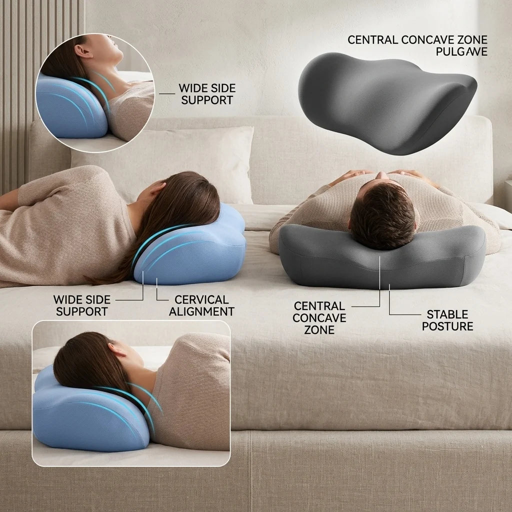 Lumbar Support Cushion Sleep Lumbar Pillow Ergonomic Back SupportSoft Comfortable Memory Cotton Lumbar Pain Relief Relex Body