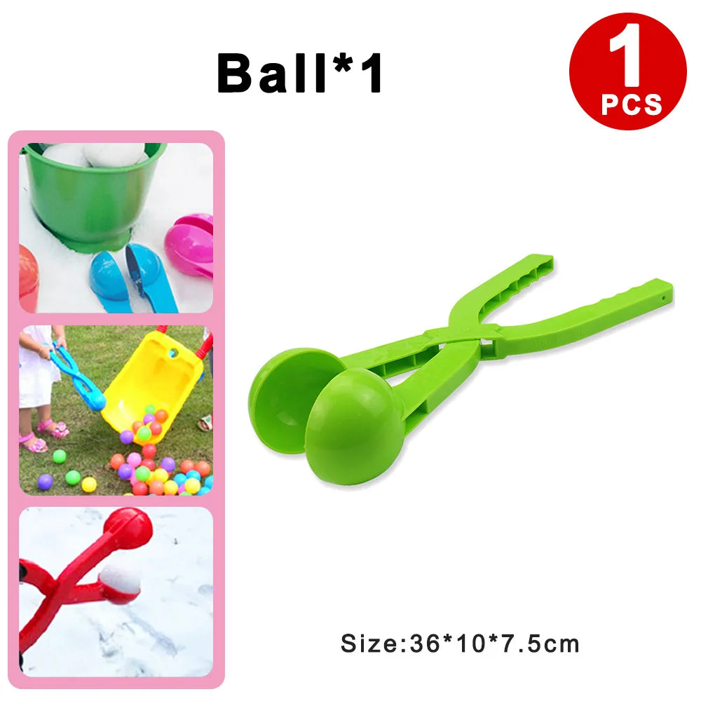 4pcs Cute Bear Duck Snowball Clip Snow Clay Ball Maker Creative Snowballs Mold Snow Shovel for Kids Outdoor Sports Snow Toys
