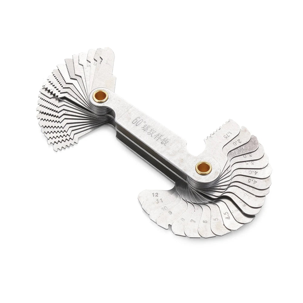 55/60 Degree Metric Inch Thread Plug Gauge Gear Tooth Screw Pitch Gauges Measurement Carbon Steel Lathe Combination Tools