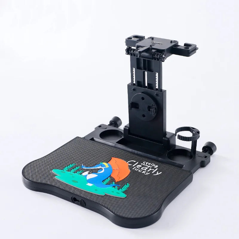 360° Rotating Car Tray Table - ABS Backseat Mount, Laptop & Drink Holder for Road Trips