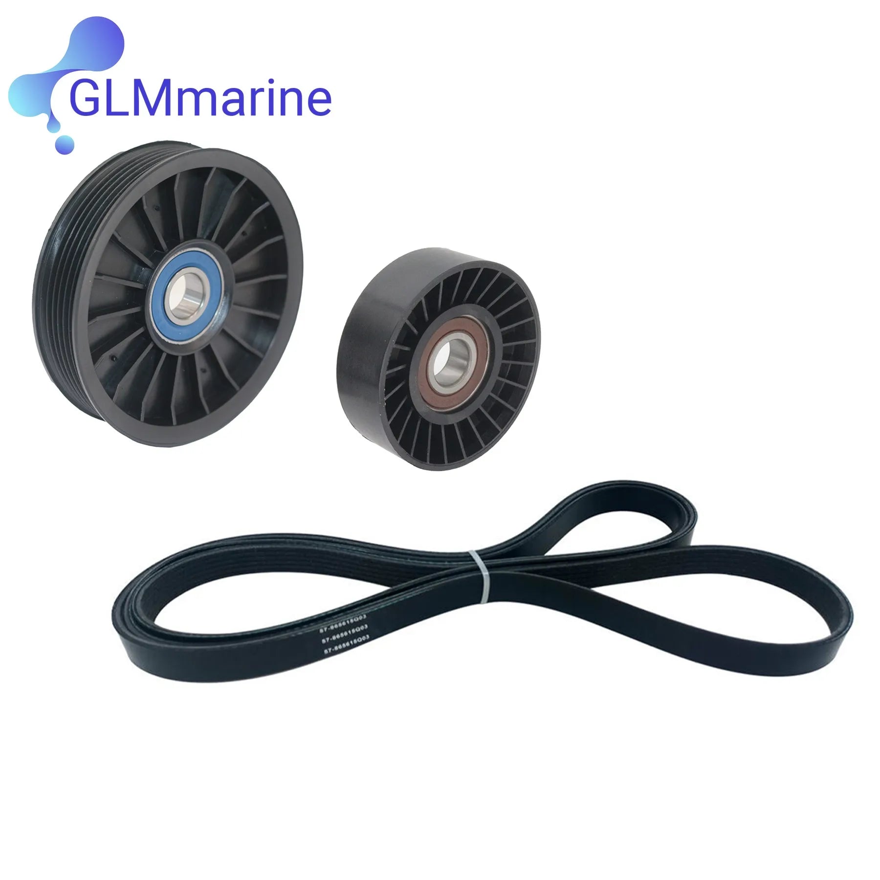 For Mercruiser V6 V8 Serpentine Belt Idler PULLEYet 8M S6500024 4.3-6.2 L MPI Pulleys w/ Belt 862087A1 865598 864625T 865615Q03