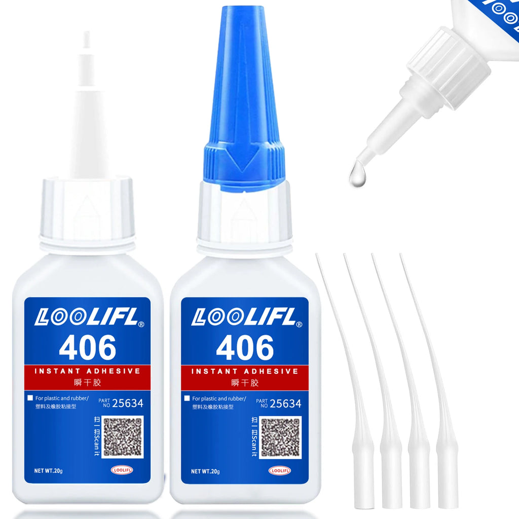 20g 406 High-Quality Cyanoacrylate Super Adhesive for Quick Repair,Suitable for DIY Repair of Wood, Plastic, Models, Metals, Etc