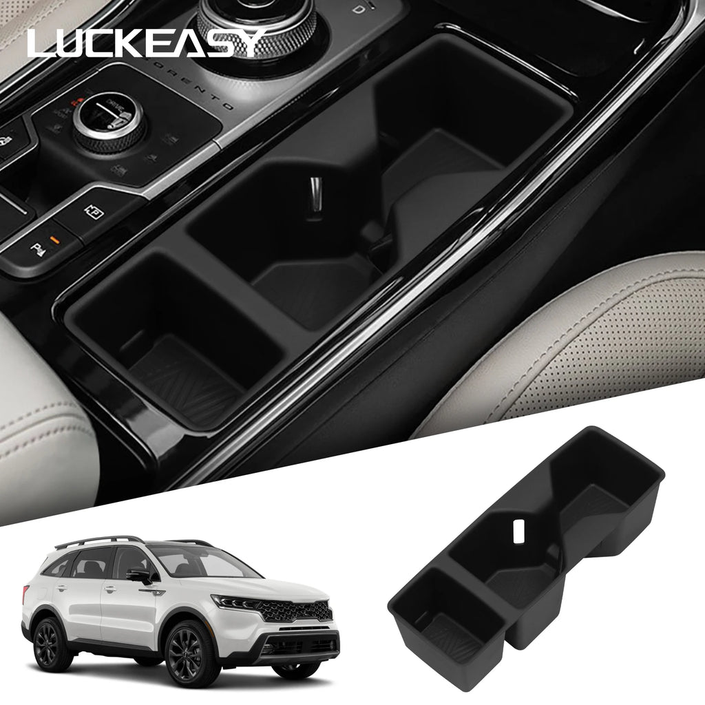 LUCKEASY for Kia Sorento 2021-2025 Central Console Water Cup Holder Car Interior Accessories Drinks Holder Storage Case