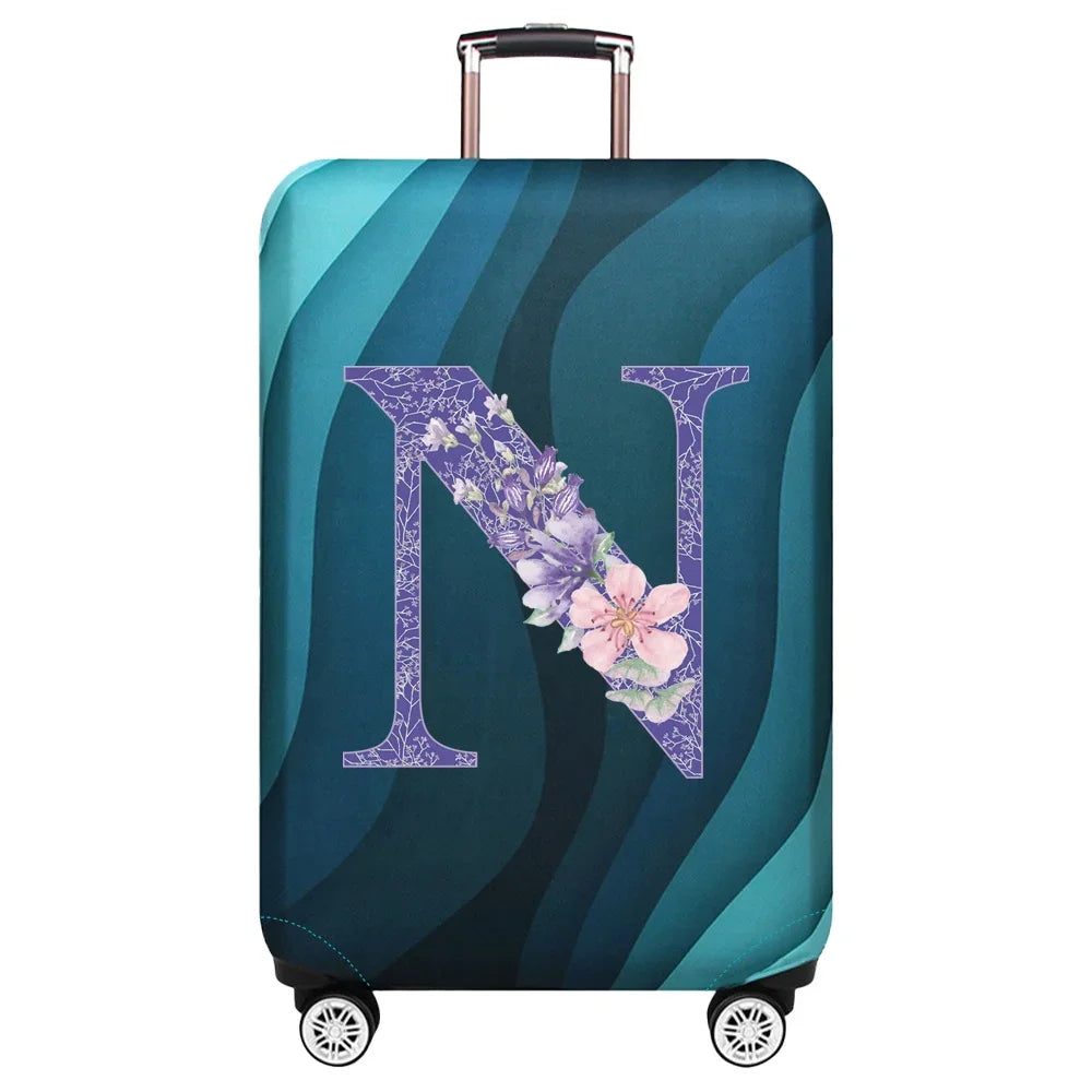 Luggage Covers 18-32inch Protector Travel Luggage Suitcase Protective Cover Stretch Dust Covers Print Purple Flower Series