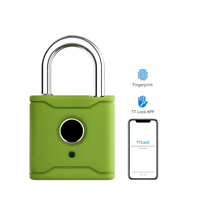 Waterproof Travel Portable Security TTlock App Keyless Biometric Padlock With Fingerprint Reader