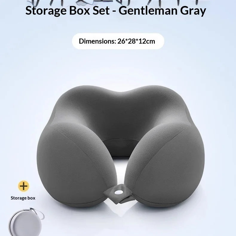 2026 New U-Shaped Memory Foam Neck Travel Pillow Slow Rebound Ergonomic Support Washable Soft Portable Airplane Car Office Train
