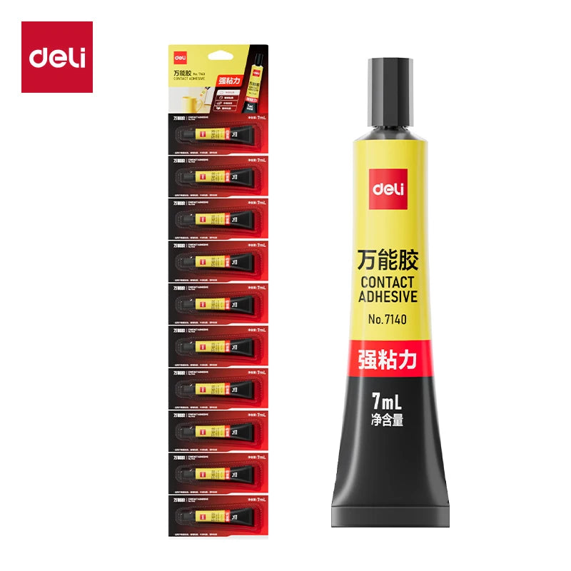 Deli 7140 All-Purpose Super Glue 7ml Contact Adhesive Strong Bond for Wood Plastic Metal Rubber And Ceramics