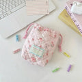 【MAX-22】Floral Storage Bag Drawstring Drawstring Pocket Soft Cotton Anti Fall Cosmetic Bag Sundry Storage Camera Bag