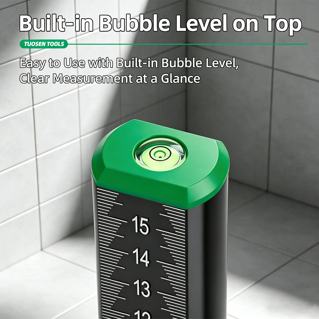 Tile Leveling Ruler High Gauge Marking Scale Measuring Tool for Tile Installation and Alignment