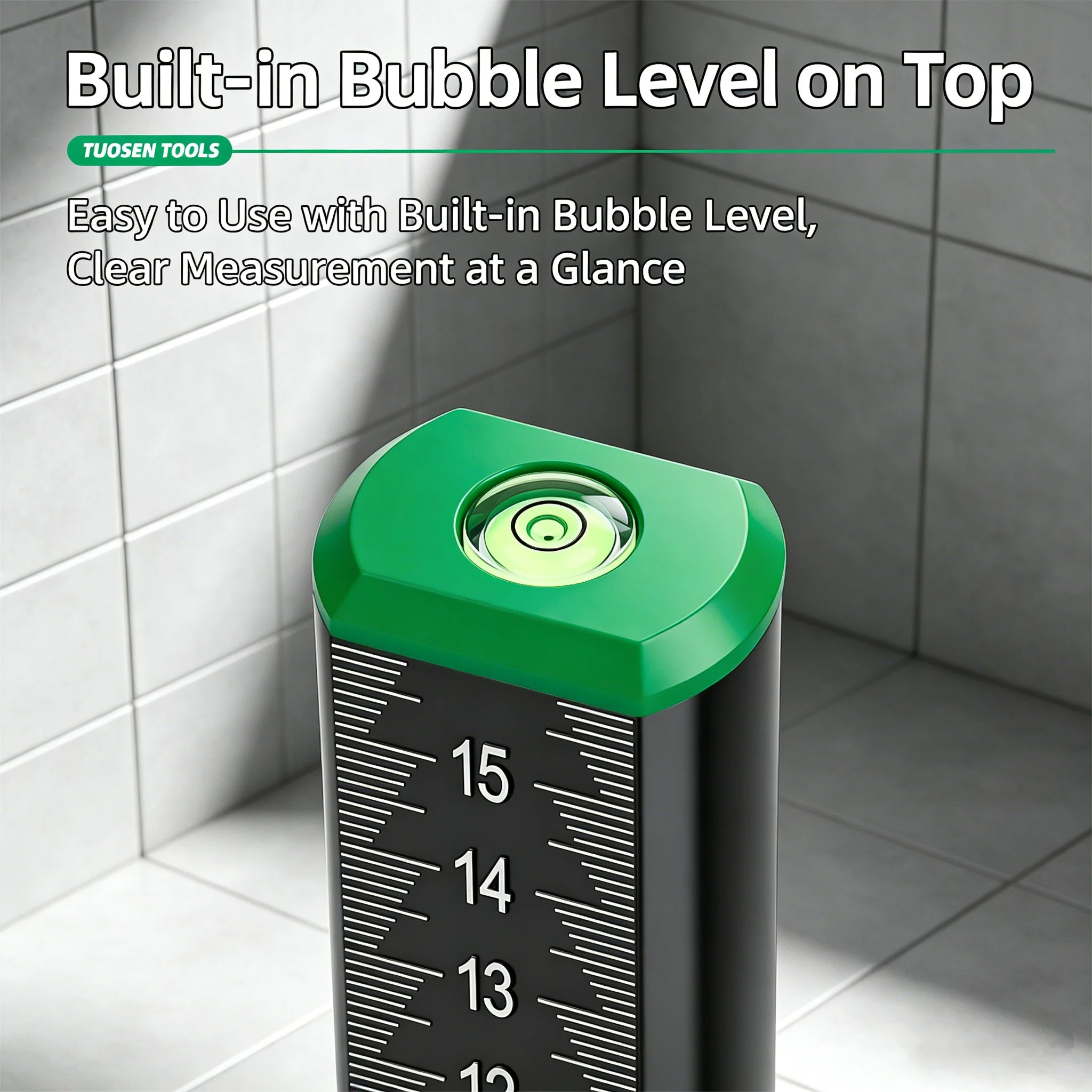 Tile Leveling Ruler High Gauge Marking Scale Measuring Tool for Tile Installation and Alignment