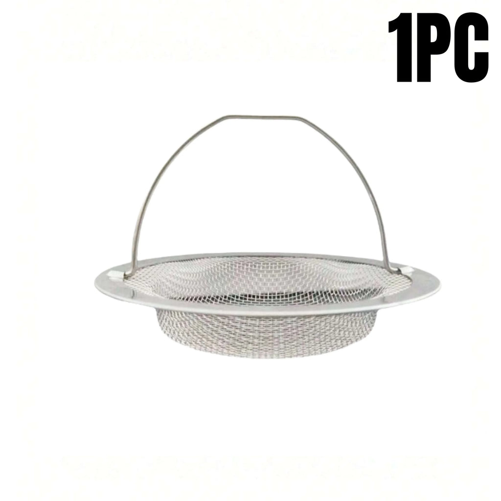 1/2/3Pcs Kitchen Sink Strainer With Handle Stainless Steel Mesh Filter Drain Stopper Food Residue Hair Catcher Prevents Clogs