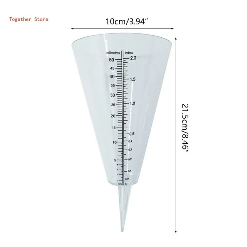 Outdoor Cone-shaped Rain Gauge Practical and Accurate Yard Rainfall Gauge 6XDD