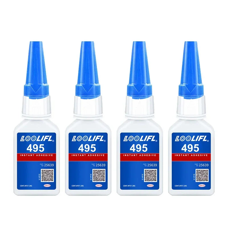 495 Instant Glue Super Glue Cyanoacrylate Adhesive All-Purpose Glue Home Toys Furniture Joining and Repair DIY For Metal Glass Plastic Jewellery Leather Rubber Wood