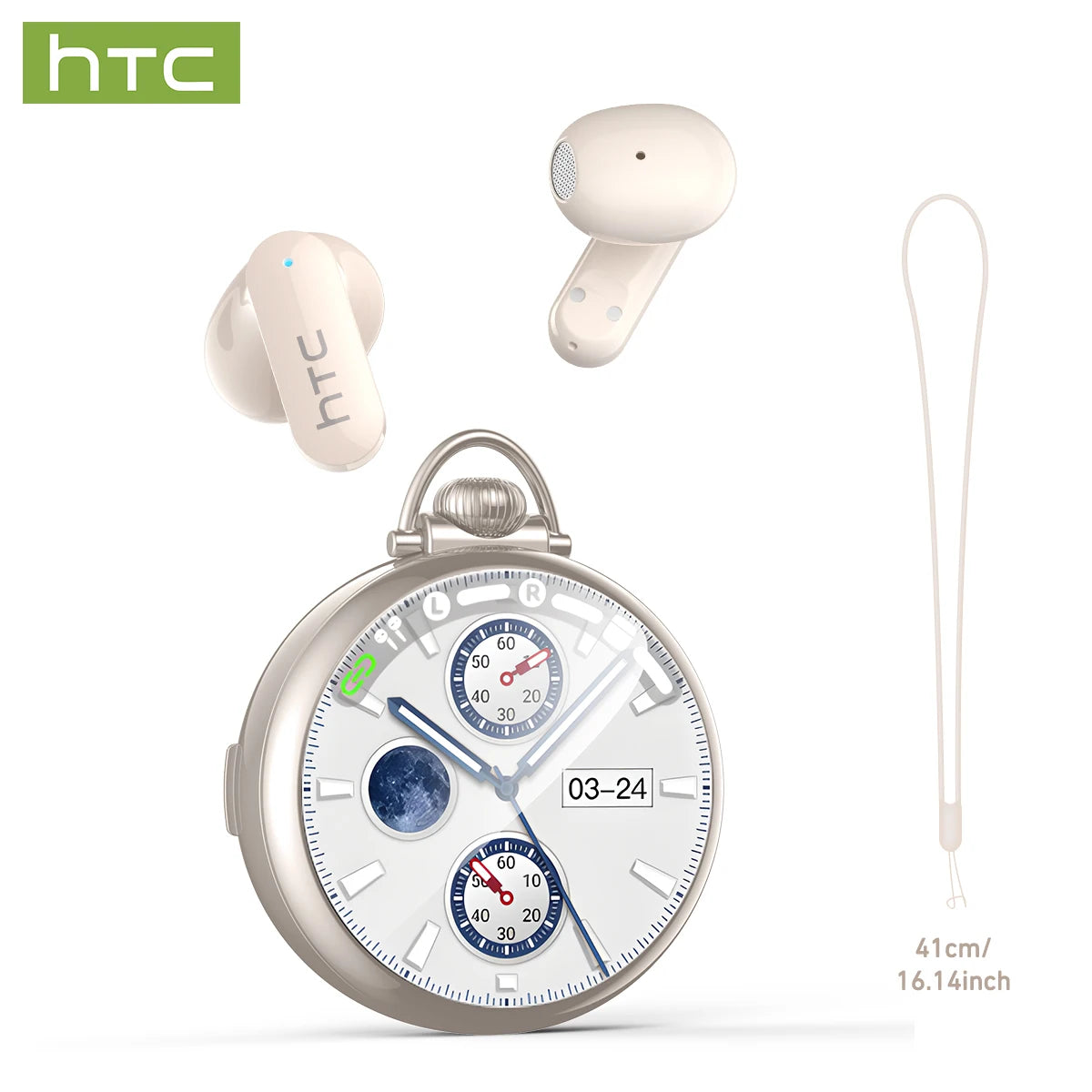 HTC NE71 True Wireless Earbuds Bluetooth 6.0 ANC Noise Cancelling IPX4 Waterproof 22H Playtime In-Ear Comfort Gaming Low Latency