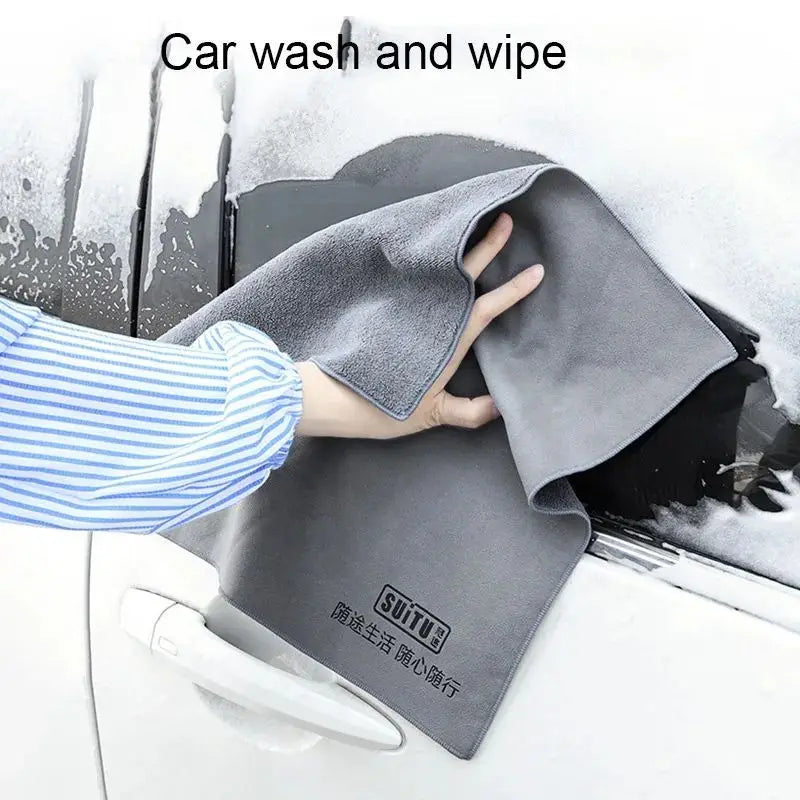 Super Absorbent Car Drying Towel, Velvet Coral Velvet Deer Skin Towel, Car Cleaning cloth, Multifunctional Car Towel, Car Access