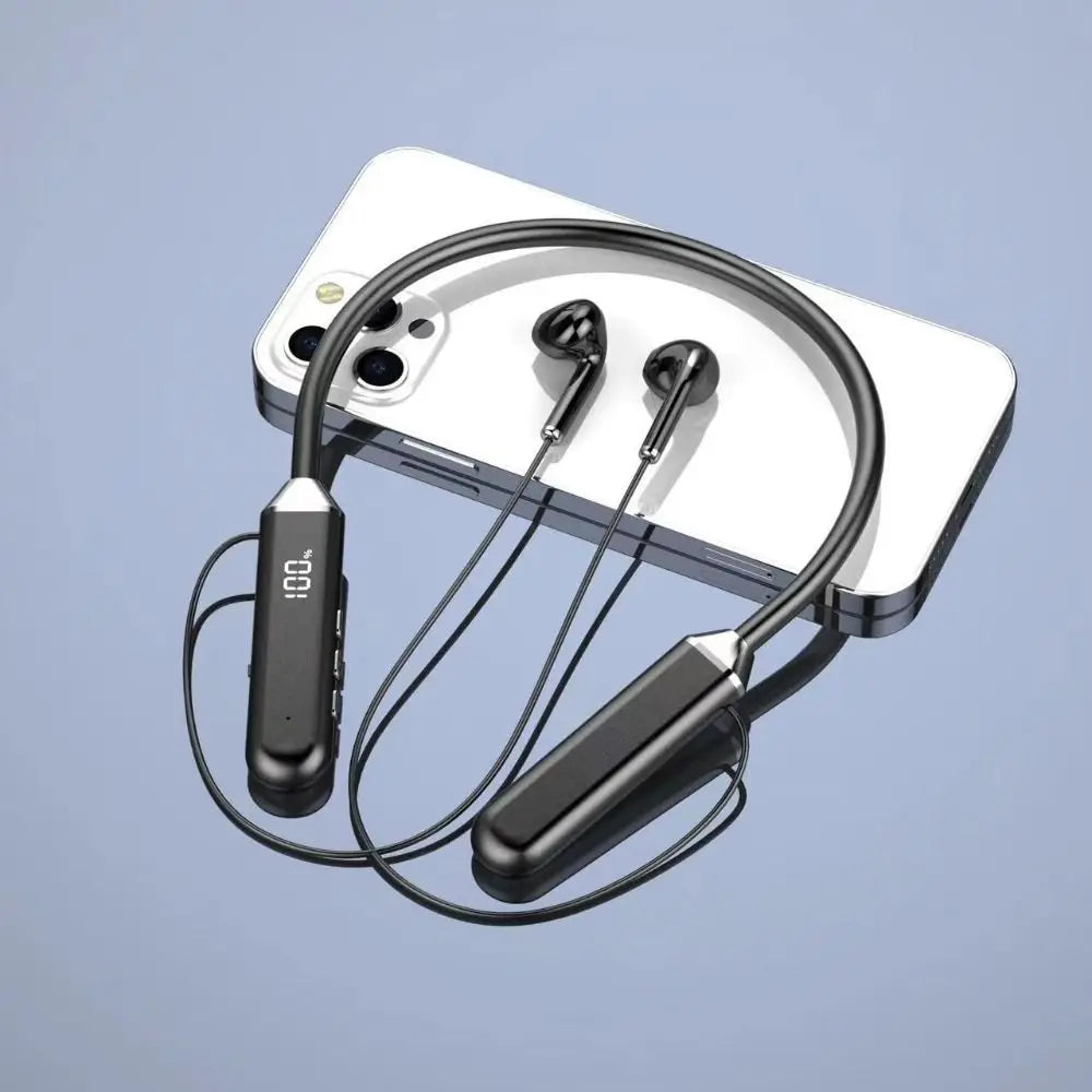 Waterproof Bluetooth Earphone Bluetooth Aluminum Alloy Wireless Headphones With Microphone Bilateral Stereo Neckband Headphones