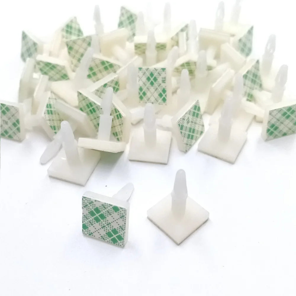 100pcs ASH-5/6/8/9/11/13 Nylon Plastic stick on PCB Spacer Standoff 3mm Hole support Locking Snap-In Posts fixed clips Adhesive