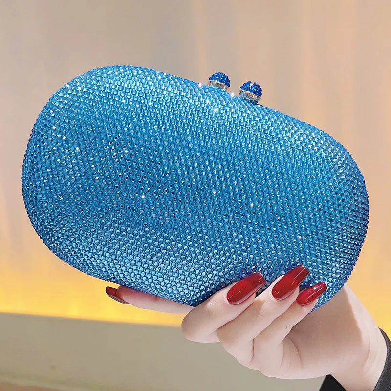 XMESSUN New Trend Diamonds Clutch Evening Bags,Luxury Faionable Jewelry Wedding Party Purses Women Chain Shoulder Crossbody Bag