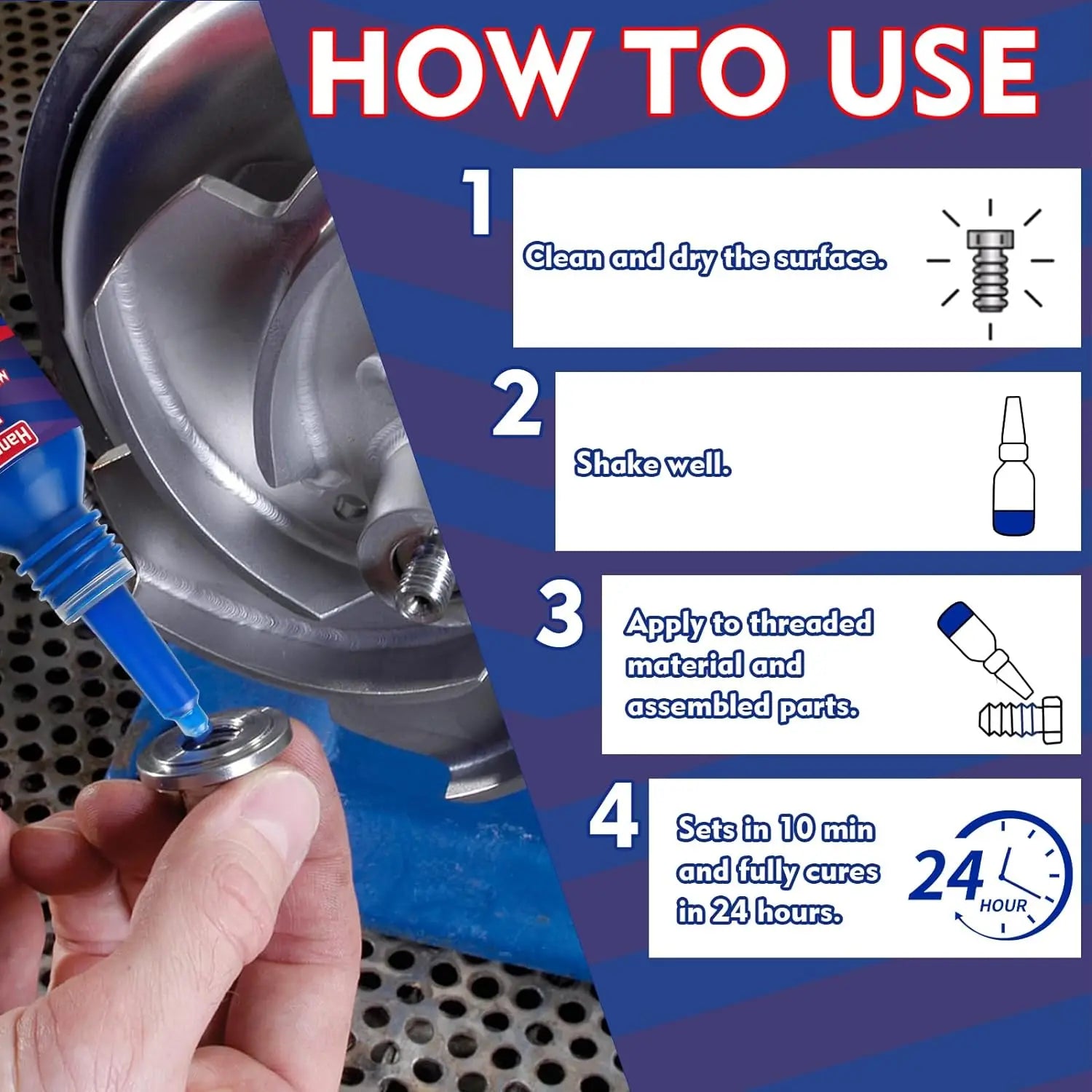 Threadlocker 10ml Screw Adhesive Anaerobic Glue Anti-loose Seal Thread Lock Locking Seal Glue