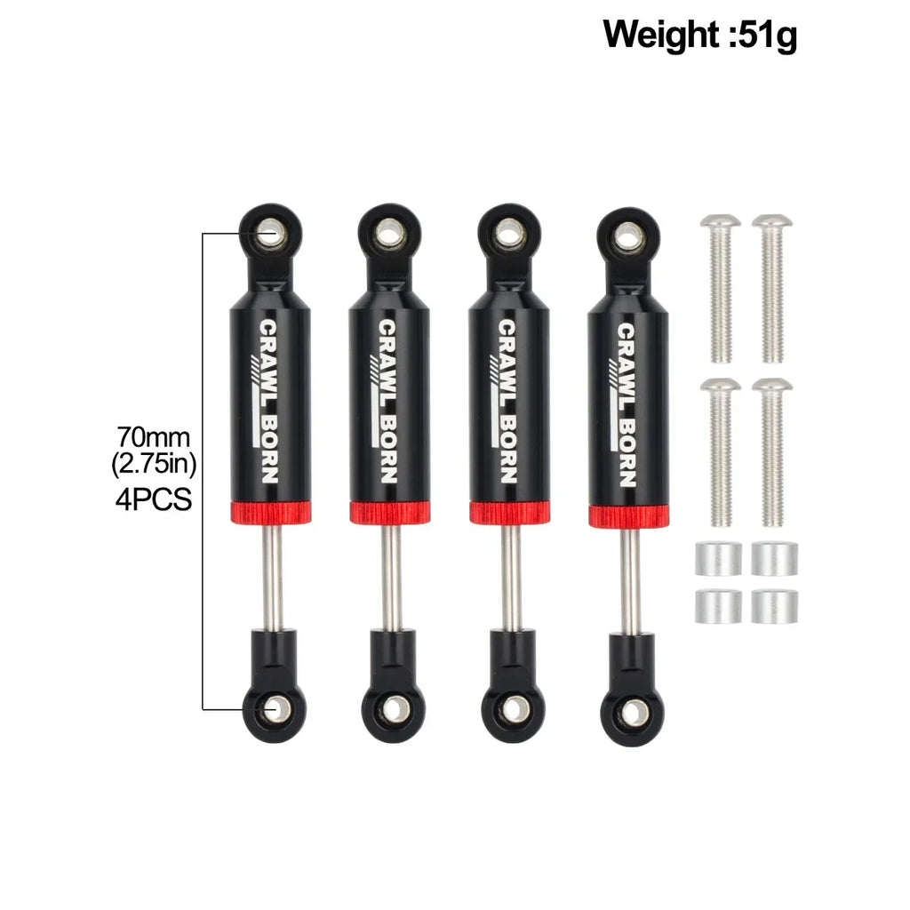 1/10 RC Crawler 4pcs Shock Absorber 70/80/90/100/110mm Metal Spring Suspension for Axial SCX10 TRX4 D90 Capra Redcat 90046