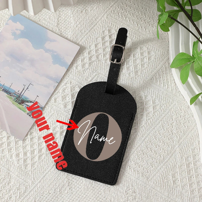 A-Z Initial Personalized Name Luggage Tag 26 Letters Custom Name Luggage Boarding Tags Travel Id Identification Luggage Tag Gift