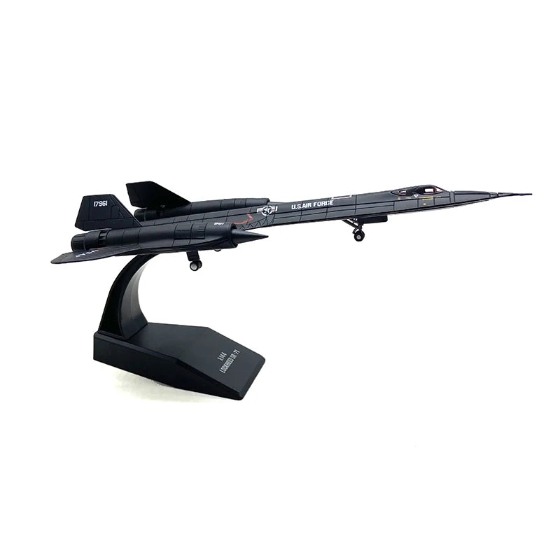 JASON TUTU 1/144 Scale US Air Force SR-71 Blackbird Reconnaissance Aircraft Alloy Model Diecast Airplane Model