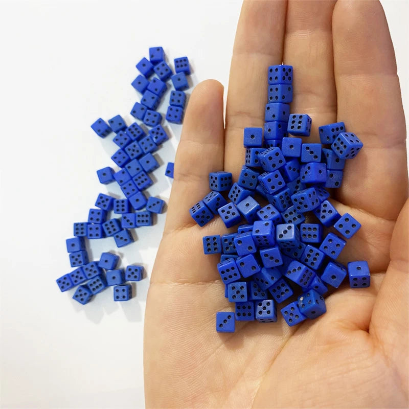 1000Pcs Super Mini 5MM D6 Point Dice With Square Angle For Board Games Trumpet Stereo Model Stationery Dice