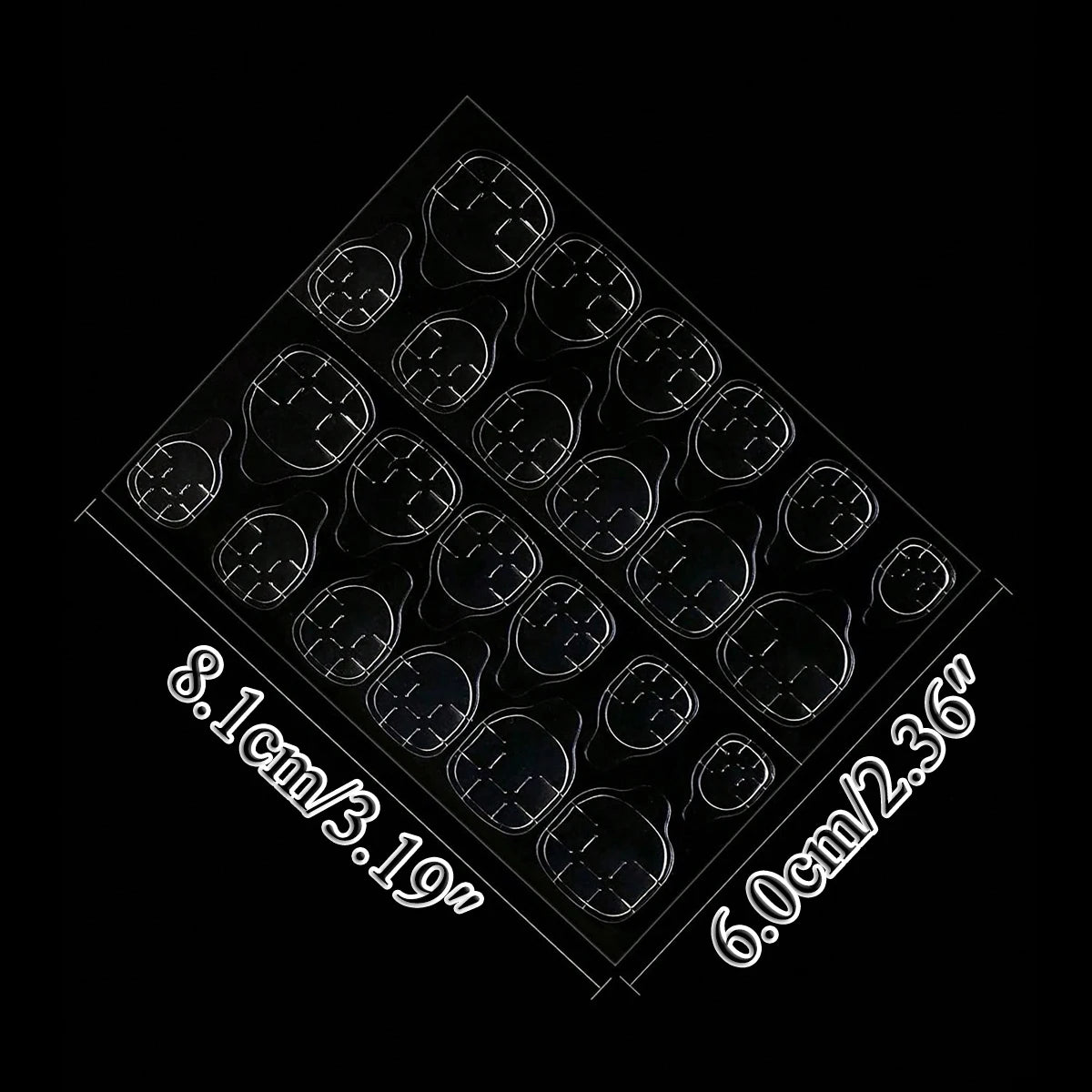 30 TO 160 Sheets Transparent Nail Adhesive Jelly Double-Sided Glue Stickers for Press On Nails & False Nails (24 Pills/Sheet)