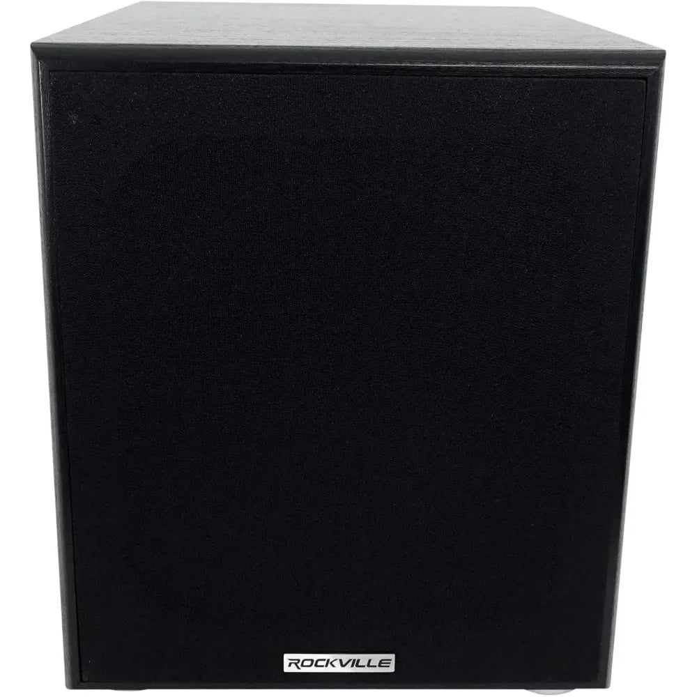 600W Powered Subwoofer, 10 Inch Bass Speaker with Adjustable Crossover for Home Theater and Studio