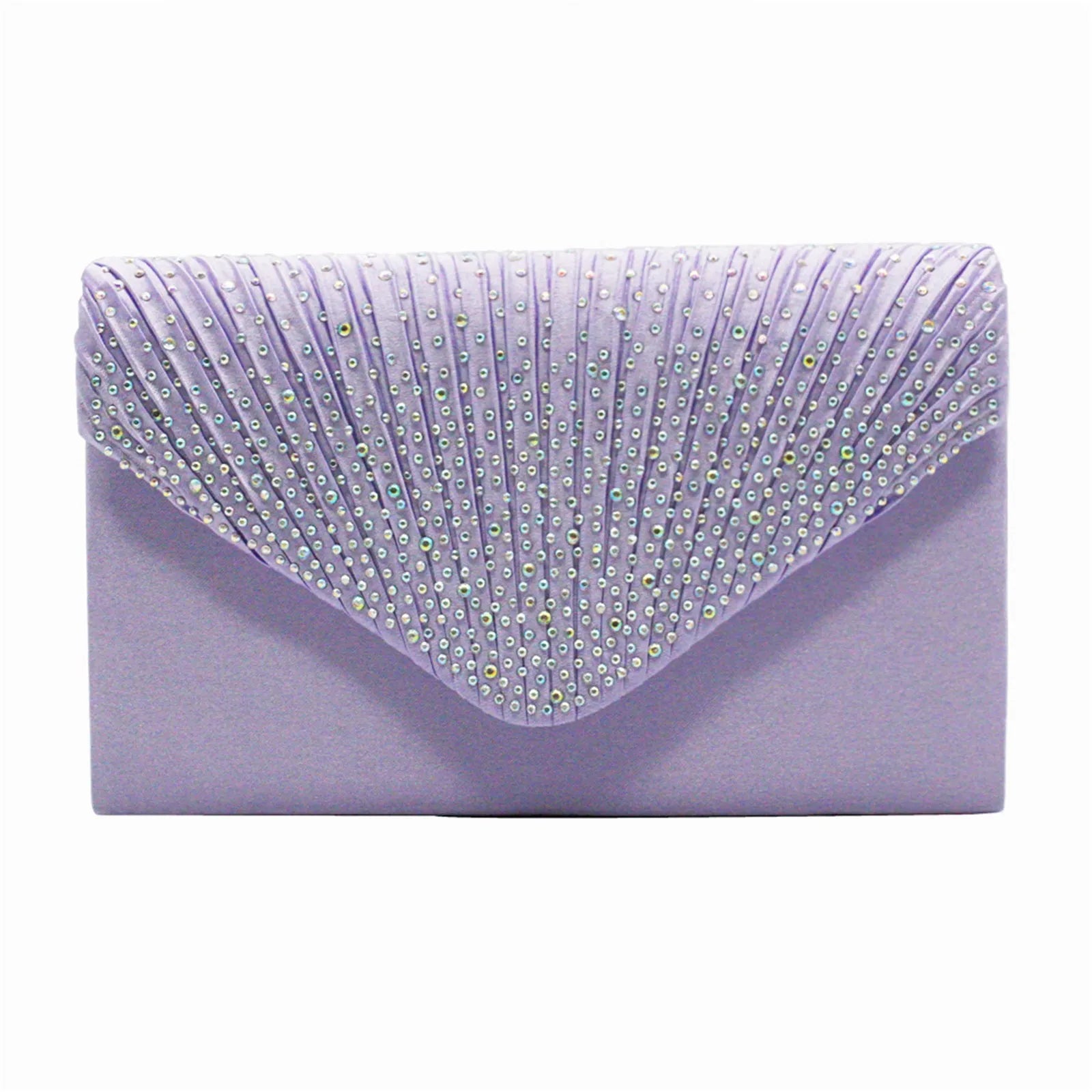 Women's Fashion Elegant Ribbon Diamond Clutch Evening Prom Handbag Light Luxury Single Room Bag For Party Wedding Nightclub