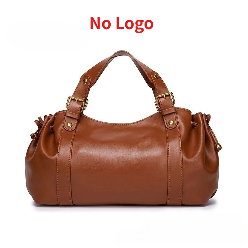 Sac à main à bandoulière Simple pour femmes, sac Boston élégant et polyvalent, sac de travail intérieur en Polyester doux