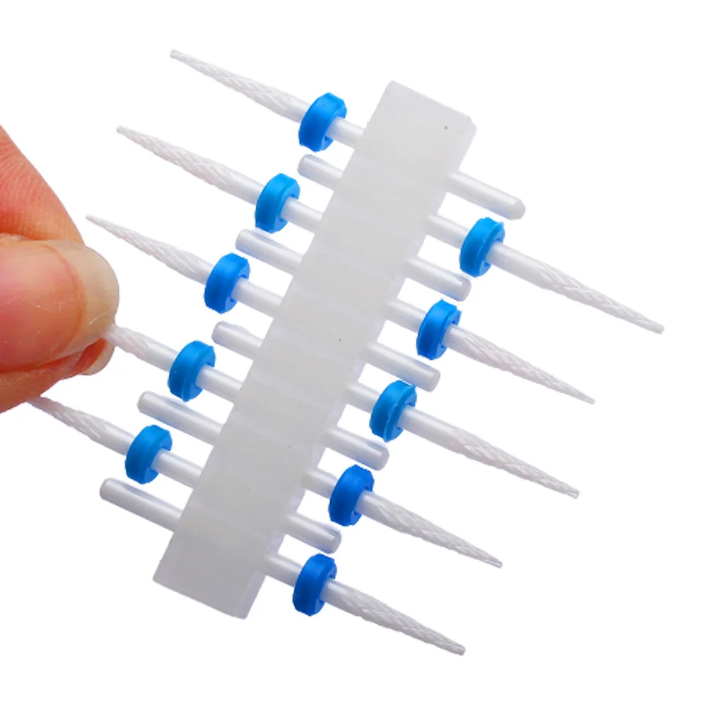 10pc Carbide Manicure Drills Nail Drill Bits Set Milling Cutters Kits Gel Polish Remover Files Electric Burr Tools Accesstries