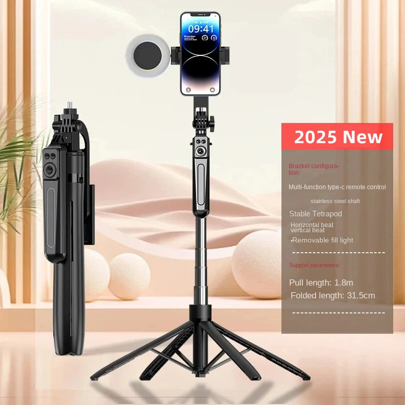 FANGTUOSI New 180cm Wireless Selfie Stick Brackets with Phone Holder Tripod for Smartphone Camera Stand With Bluetooth Shutter