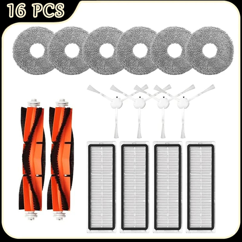 For Xiaomi S10+/S10 Plus B105 Robot Vacuum Accessories Main Brush HEPA Filter Side Brush Mop Cloth Replacement Parts