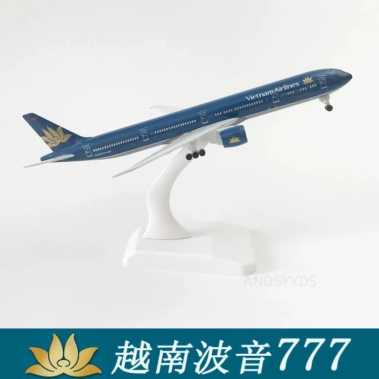 Toys Diecast Alloy 20cm Airplane B777 Series Airways Plane Model With Base Adult/Children Enthusiast Gift Ornament