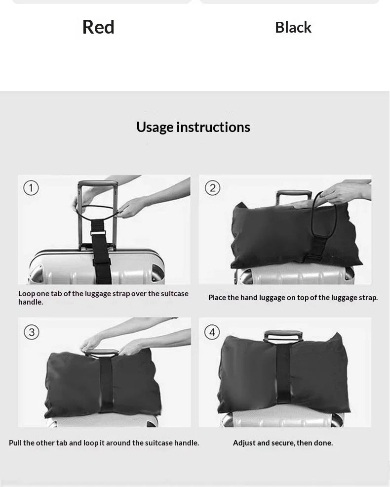 Elastic Adjustable Luggage Strap Carrier Strap Baggage Bungee Luggage Belts Suitcase Belt Travel Security Carry On Straps