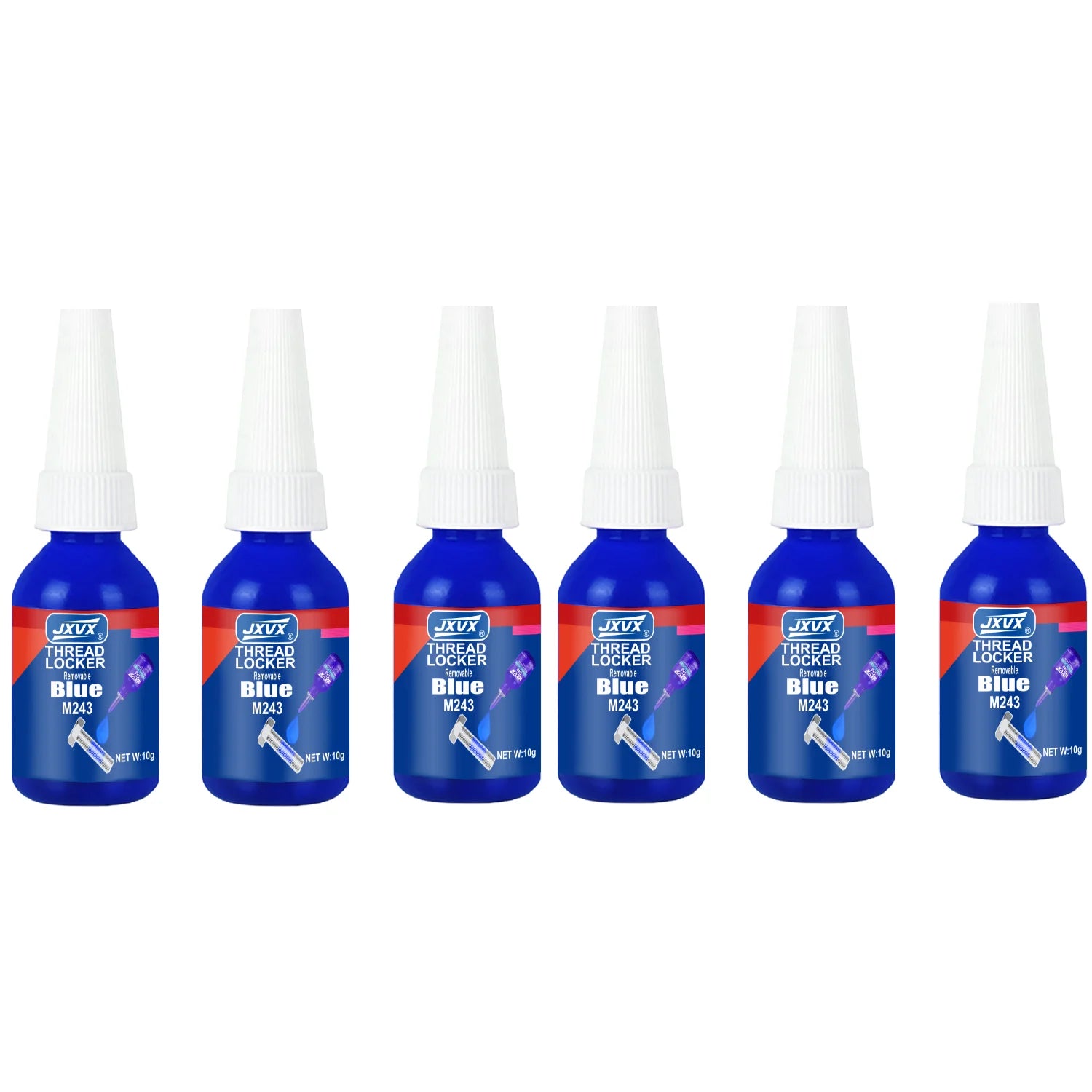 Blue Adhesive 10ml - High Strength Adhesive, High Temperature Resistant, Anti-Vibration, Specific for Metal Fasteners, Removable