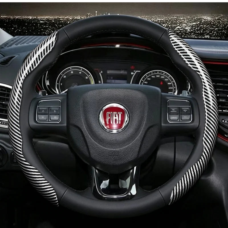 Suitable for Fiat Steering Wheel Cover  500 Grande Punto Evo Ducato Bravo Tipo Linea Albea Panda 124 Spider 500X 500L