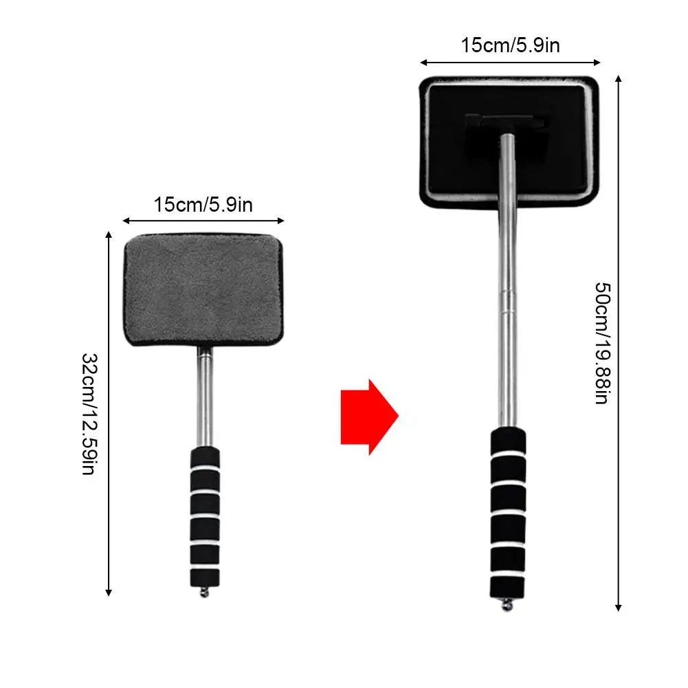 Car Front Windshield Defogging Brush Telescopic Long Handle Car Household Glass Clean Brushes Dust Remover Tool