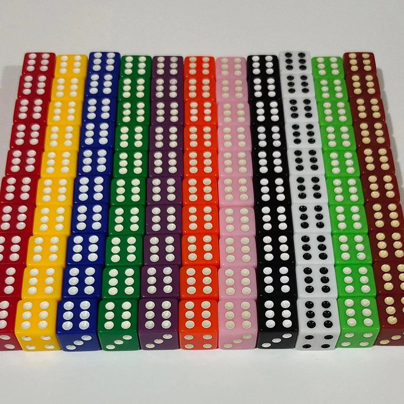 10pcs/set Square Corner Point Dice  Board Games Accessories 16mm