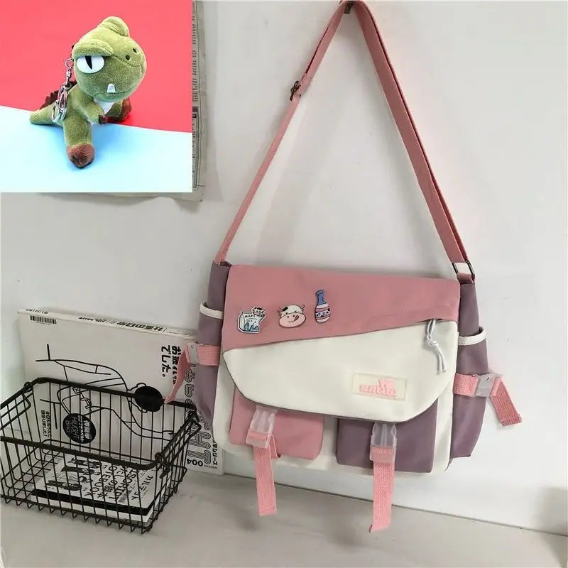Nylon Handbags Shoulder Bag Large Capacity Crossbody Bags for Teenager Girls Men Harajuku Messenger Bag Student School Bags Sac