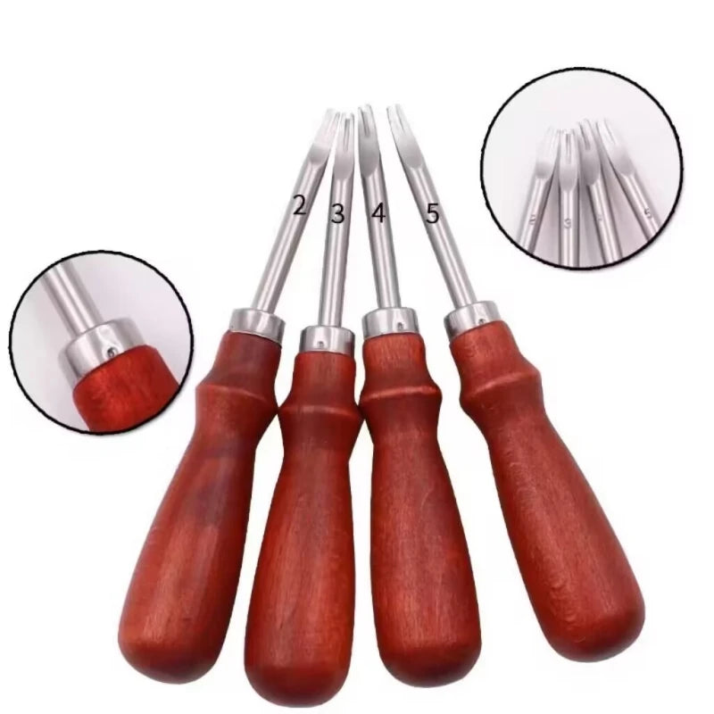 Leather Knife Edge Beveler Sharp Cutting Tool V-shaped Blade Leather Trimming Chipper Handmade DIY Leather Shoveling Tools